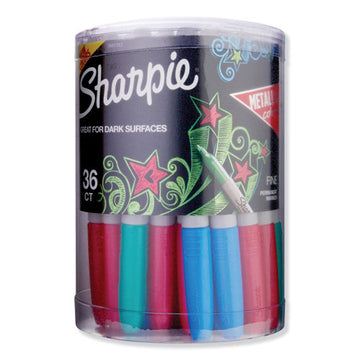 Sharpie® Metallic Fine Point Permanent Markers, Fine Bullet Tip, Assorted Colors, 36-pack freeshipping - TVN Wholesale